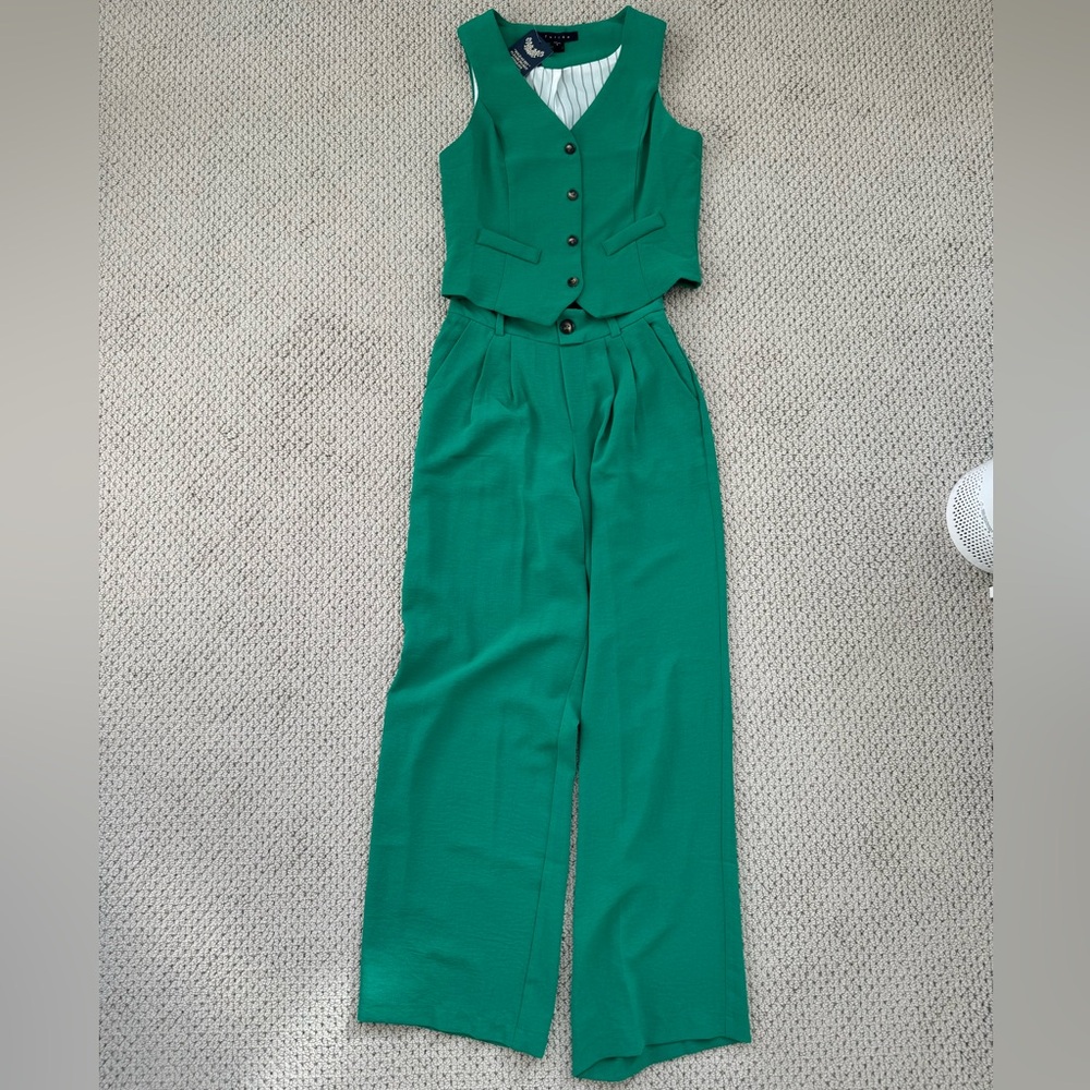 Green Vest & Trouser Set